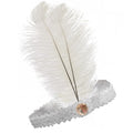 20s Flapper Headband – Sequined White