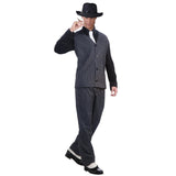 20s Gangster Costume for Adults – Pinstripe Outfit with Shirt and Tie by Dr Toms
