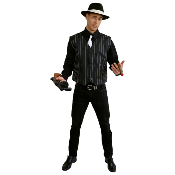 Men's 20s Gangster Vest for a 1920s costume front view