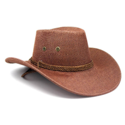 Hemp Material Cowboy Hat-Brown