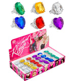Costume Ring with Faux Gemstone – Assorted Colours