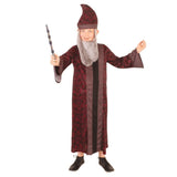 dumbledore child robe, hat with beard.