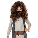 Hagrid Costume Harry Potter-Kids  brown wig and beard.