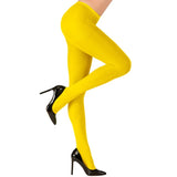 Neon yellow 40 denier nylon pantyhose