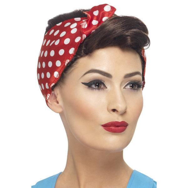 40s Rosie Wig with Headscarf