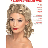 Information on 40s sweetheart blonde wig with curls