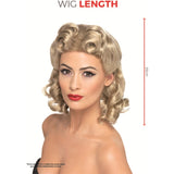 Blonde sweetheart wig from the 1940s era