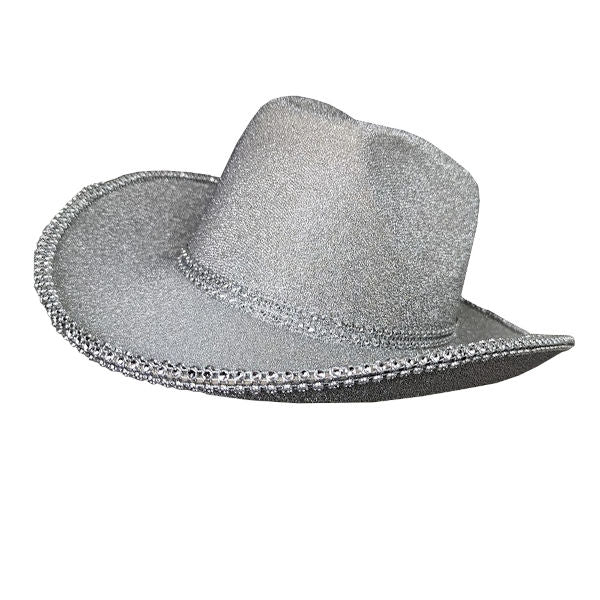 Silver Glitter Festival Hat