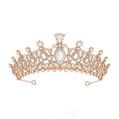 Diamante encrusted tiara, gold frame with lots and lots of gem stones, adult size.