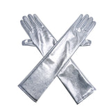Silver Metallic Gloves
