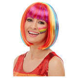 Rainbow Bob Wig-Multi-Coloured