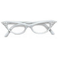 50s Rhinestone Glasses - White