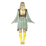 Hippie costume set with dress, vest and accessories