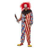 Creepy Clown Adult Costume-Red & Blue