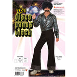 70's disco pants black with sequin trim.