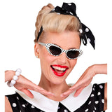 70s beaded bracelet worn with a 50s outfit