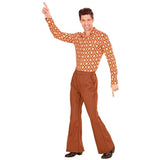1970s mens wide leg trousers brown