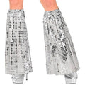 70s Disco Sequin Leg Warmers – Silver
