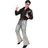 Holographic disco pants inspired by 1970s fashion