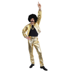 70s Disco Singer Gold Costume retro disco stage outfit