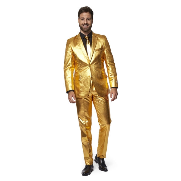 70s gold groovy suit costume for men front view
