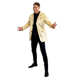70s gold sequin blazer jacket with buttons – retro disco costume by Dr Toms