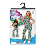 70s groovy style jumpsuit packaging