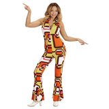 Figure hugging 70s groovy style jumpsuit