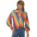 70s Rainbow Shirt – Mens Retro Party Wear