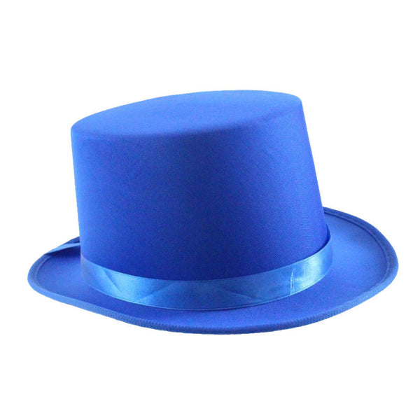 Blue Satin Top Hat