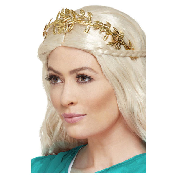 Grecian Leaf Headband-Gold