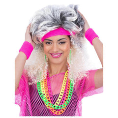 80s Neon Sweatband Set – Assorted Colours