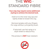 Document on care instructions for 80s ash blonde mullet wig