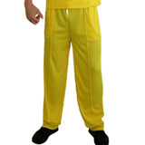 Close-up of 80s cricketer costume pants