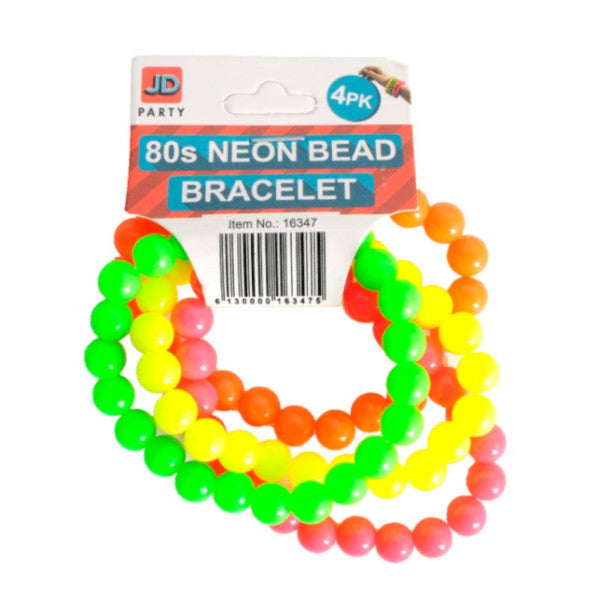 80s Fluro Bracelets – mixed neon bangles for 1980s and festival costumes