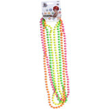 Set of 4 Fluro pearl bead necklaces
