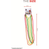 Length of the 80s Fluro pearl bead necklace