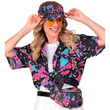 80s funky fashion shirt black fabric detail