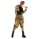 80's Hammer Time Women's Costume in gold metallic.