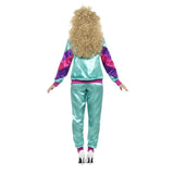 1980s satin tracksuit for women with jacket and pants
