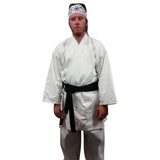 80s karate costume hire white gi headband belt brisbane