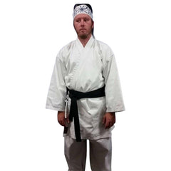 80s karate costume hire white gi headband belt brisbane