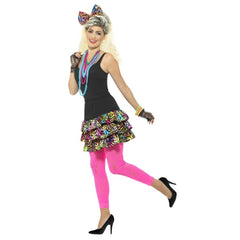 80s party girl accessory kit with ra-ra skirt and headband