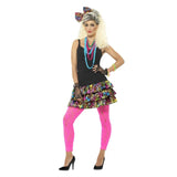 80s party girl accessory kit with ra-ra skirt and headband