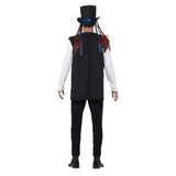 Retro pop star outfit with top, waistcoat and hat