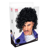 Box for retro rock wig black curls