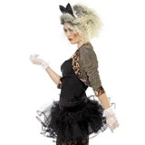 Women’s 80s retro costume with tutu and jacket
