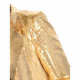 Gold sequin mens jacket with satin  lining.