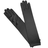 Gloves-Long Satin Black 