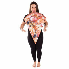 foam pizza adult costume, slice of pizza with shoulder straps, unisex.